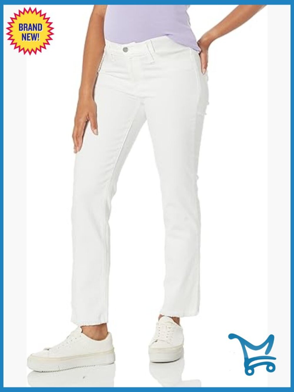 Maternity Cigarette Ankle Jeans Straight Leg Mid Rise 28in Inseam Stretch Cotton